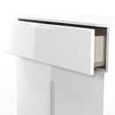 Milan 1 Drawer 2 Door Sideboard in White Gloss & White Matt - Ready Assembled