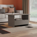 Milan Bottom Drawer Coffee Table in Dusk Grey - Ready Assembled