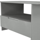 Milan Bottom Drawer Coffee Table in Dusk Grey - Ready Assembled