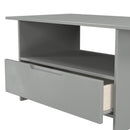 Milan Bottom Drawer Coffee Table in Dusk Grey - Ready Assembled