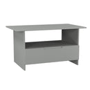 Milan Bottom Drawer Coffee Table in Dusk Grey - Ready Assembled