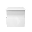 Milan Bottom Drawer Coffee Table in White Gloss & White Matt - Ready Assembled