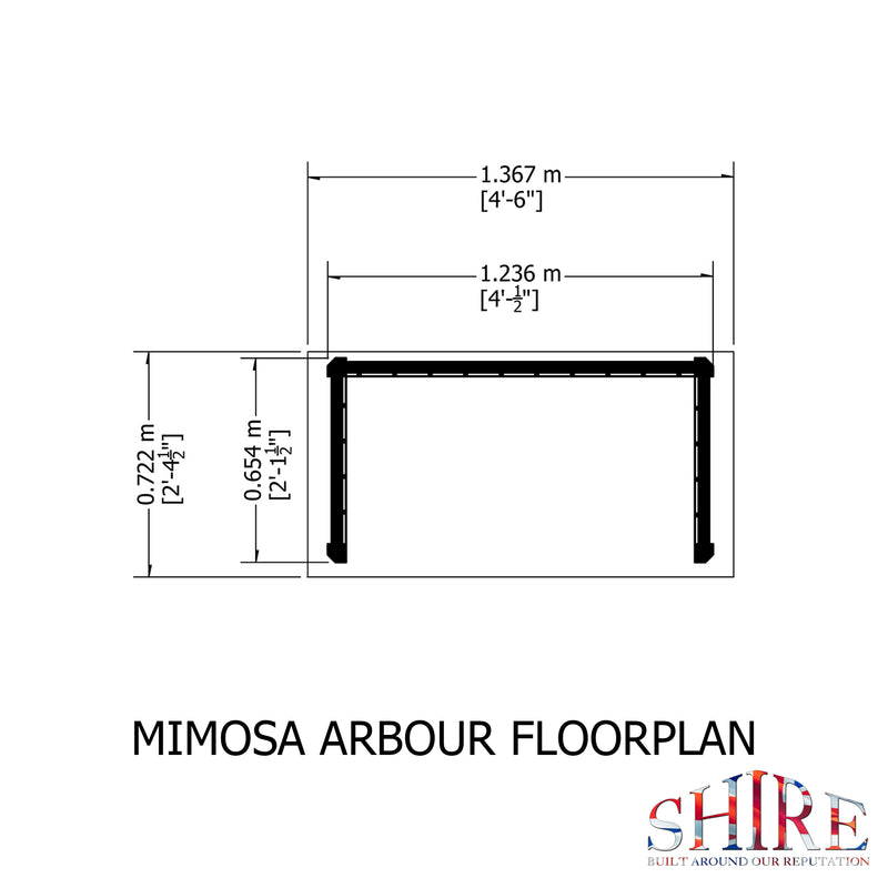 Mimosa Pressure Treated Arbour