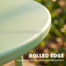 Outsunny Metal Garden Side Table, 48 Cm Round Outdoor Table, Green