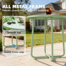Outsunny Metal Garden Side Table, 48 Cm Round Outdoor Table, Green