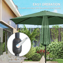 Outsunny 2.6M Garden Parasol Umbrella with Aluminium Pole, Tilt, Crank