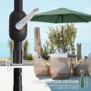 Outsunny 2.6M Garden Parasol Umbrella with Aluminium Pole, Tilt, Crank