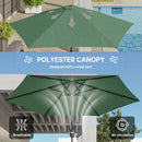 Outsunny 2.6M Garden Parasol Umbrella with Aluminium Pole, Tilt, Crank