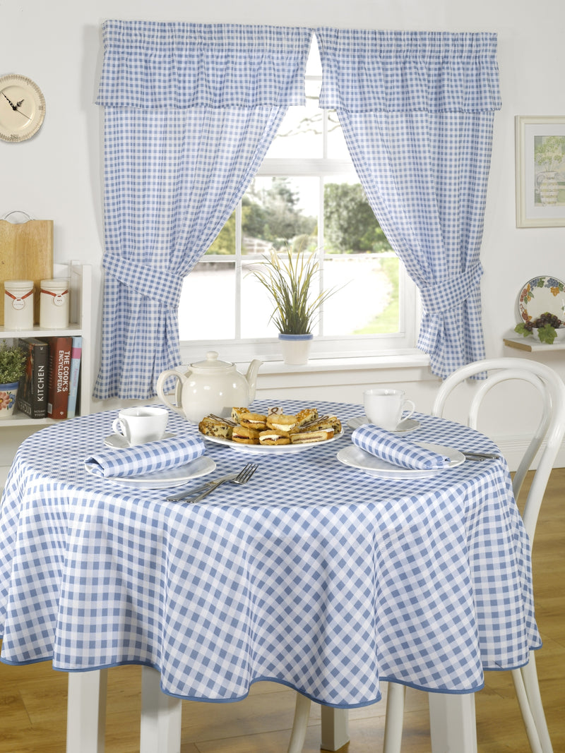 Molly - Gingham Check Napkins (Pack of 4) in Blue