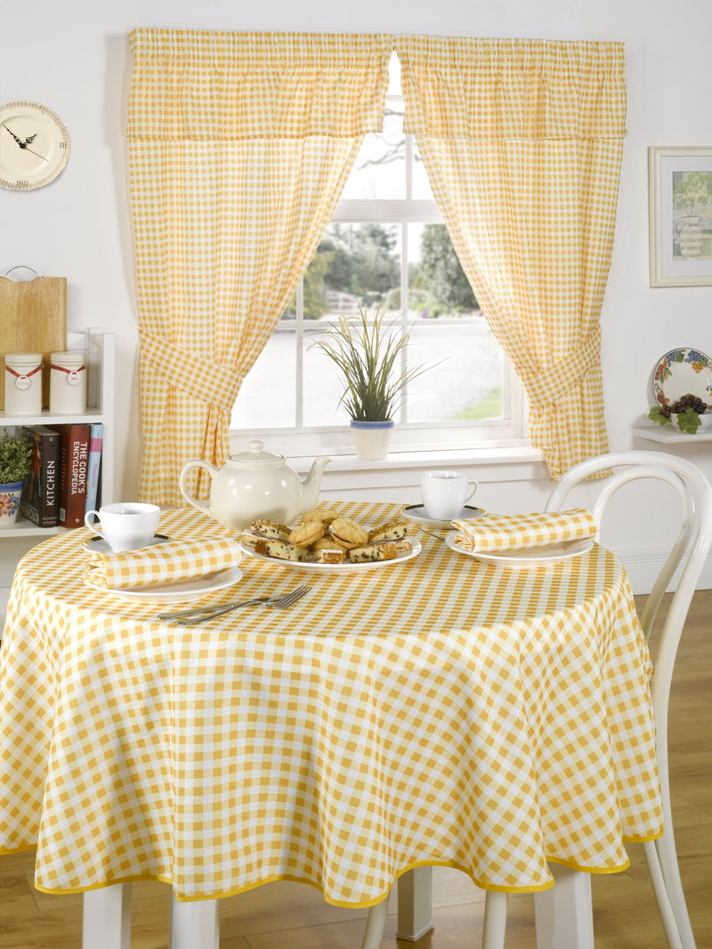 Molly - Gingham Check Napkins (Pack of 4) in Lemon
