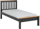MONACO 3' LOW END BED - DARK GREY/OAK EFFECT
