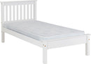MONACO 3' SINGLE LOW END BED - WHITE