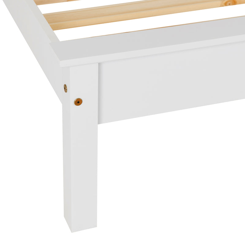MONACO 3' SINGLE LOW END BED - WHITE