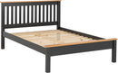 MONACO 4'6" LOW END BED - DARK GREY/OAK EFFECT