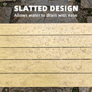 Outsunny Outdoor Coffee Table, Garden Table with Slatted WPC Top, Brown