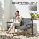 Outsunny Wooden Garden Bench 2 Seater, Patio Bench for Indoor Outdoor
