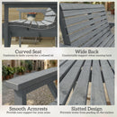 Outsunny Wooden Garden Bench 2 Seater, Patio Bench for Indoor Outdoor