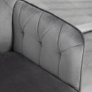 Vinsetto Swivel Computer Chair W/ Arm Modern Style Tufted Home Office Dark Grey