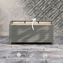 Outsunny Rattan Outdoor Storage Bench with Aluminium Frame, Grey