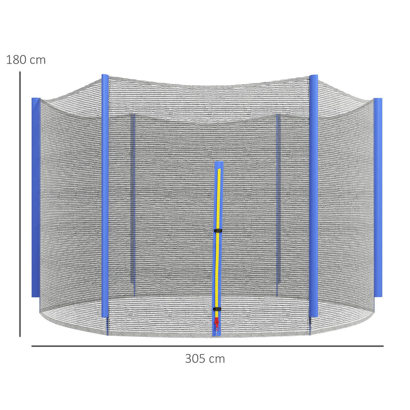 SPORTNOW 10ft Trampoline Net Replacement Safety Net with Zipped Door