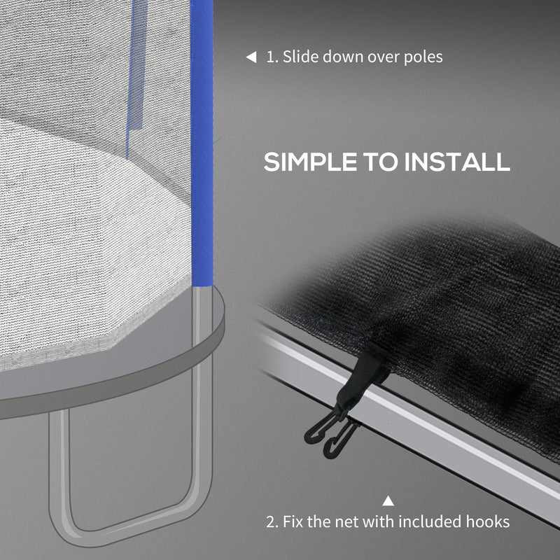 SPORTNOW 10ft Trampoline Net Replacement Safety Net with Zipped Door