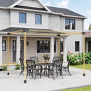 Outsunny Pergola Kit with 3-Way Corner Brackets & Post Base for 92mm Lumber