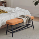 HOMCOM Shoe Bench, PU Leather Shoe Storage Bench for Entryway,