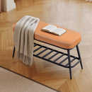 HOMCOM Shoe Bench, PU Leather Shoe Storage Bench for Entryway,