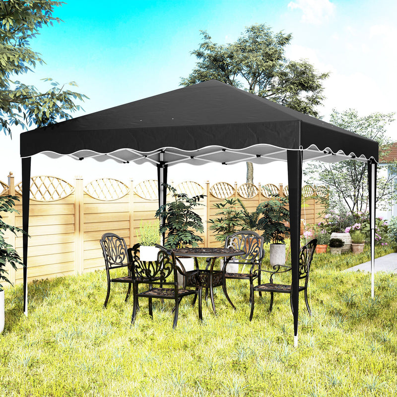 Outsunny 3x3(m) Pop Up Gazebo Marquee Tent for Garden w/ Carry Bag Black