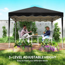 Outsunny 3x3(m) Pop Up Gazebo Marquee Tent for Garden w/ Carry Bag Black