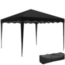 Outsunny 3x3(m) Pop Up Gazebo Marquee Tent for Garden w/ Carry Bag Black