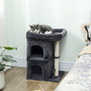 PawHut Small Cat Tree For Large Adult Cats Up To 7 KG With Large Perch 66 Cm