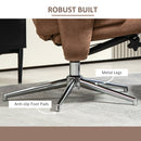 HOMCOM Recliner Chair With Footstool With Adjustable Back - Brown/Charcoal Grey