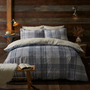 Fusion Mulford Check Duvet Cover Set in Grey