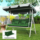 Outsunny Outdoor Seat Cushions Back Cushion with 2 Pillows, Seat Pads