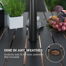 Outsunny 6 Seater Garden Furniture with Cushions, Parasol Hole