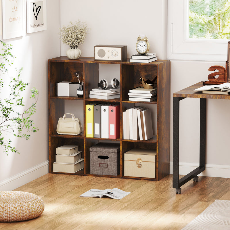 HOMCOM 9 Cube Storage Cupboard Bookcase Bookshelf Home Office,