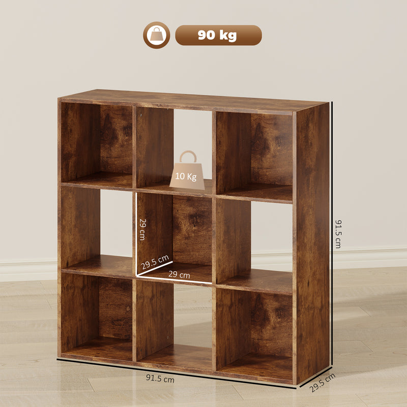 HOMCOM 9 Cube Storage Cupboard Bookcase Bookshelf Home Office,