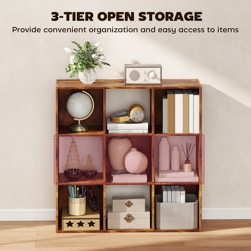 HOMCOM 9 Cube Storage Cupboard Bookcase Bookshelf Home Office,