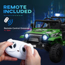 AIYAPLAY Kids Ride On Car, 12V Electric Truck W/ Suspension - Blue/Green/Pink/White