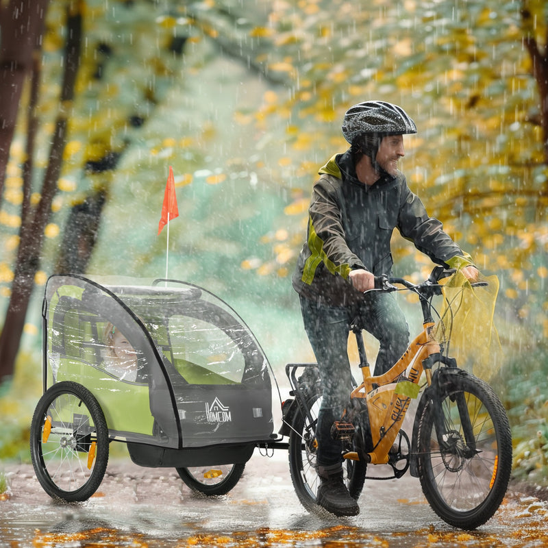 HOMCOM Baby Bike Trailer Cover, Bicycle Trailer Storage Cover Anti Dust Rain