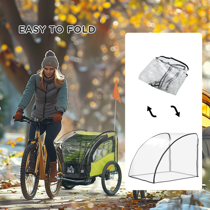 HOMCOM Baby Bike Trailer Cover, Bicycle Trailer Storage Cover Anti Dust Rain