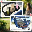 PawHut Pet Stroller Pushchair Carrier For Cat Puppy With 3 Wheels Blue