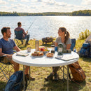 Outsunny Picnic Table Folding Heavy Duty 120x120 cm, White