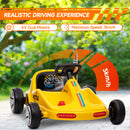AIYAPLAY 6V Electric Go Kart W/ Music, Light, Horn, For 3-5 Years - Blue/Red/Yellow