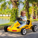 AIYAPLAY 6V Electric Go Kart W/ Music, Light, Horn, For 3-5 Years - Blue/Red/Yellow