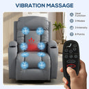HOMCOM Massage Recliner Chair, Recliner Armchair With 8 Vibration & Heat