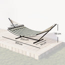 Outsunny Outdoor Hammock with Stand Detachable Pillow, 120kg Capacity, Green