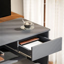 HOMCOM Compact Computer Table With Keyboard Tray And Drawer