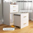 HOMCOM 3 in 1 Dressing Table Vanity Desk with Mirror and Cushioned Stool